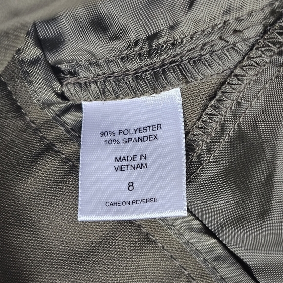 7th Avenue Design Studio NY&C olive green paper back dress pants size 8 - Picture 7 of 13